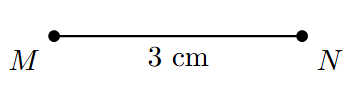 RHS Example Step 1 A line segment MN of length 3 cm is drawn.